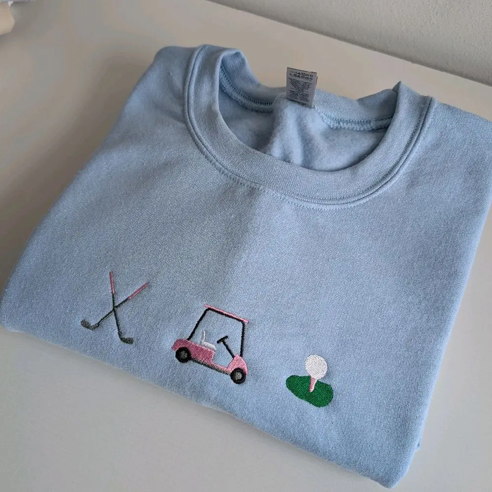 Golf Girlie embroidered crewneck sweatshirt Golf Girlie embroidered crewneck sweatshirt