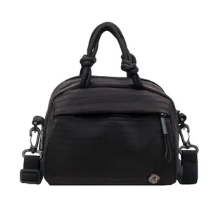Minimalist Waterproof Nylon Handbag, Lightweight Shoulder/Crossbody Commuter Bag
