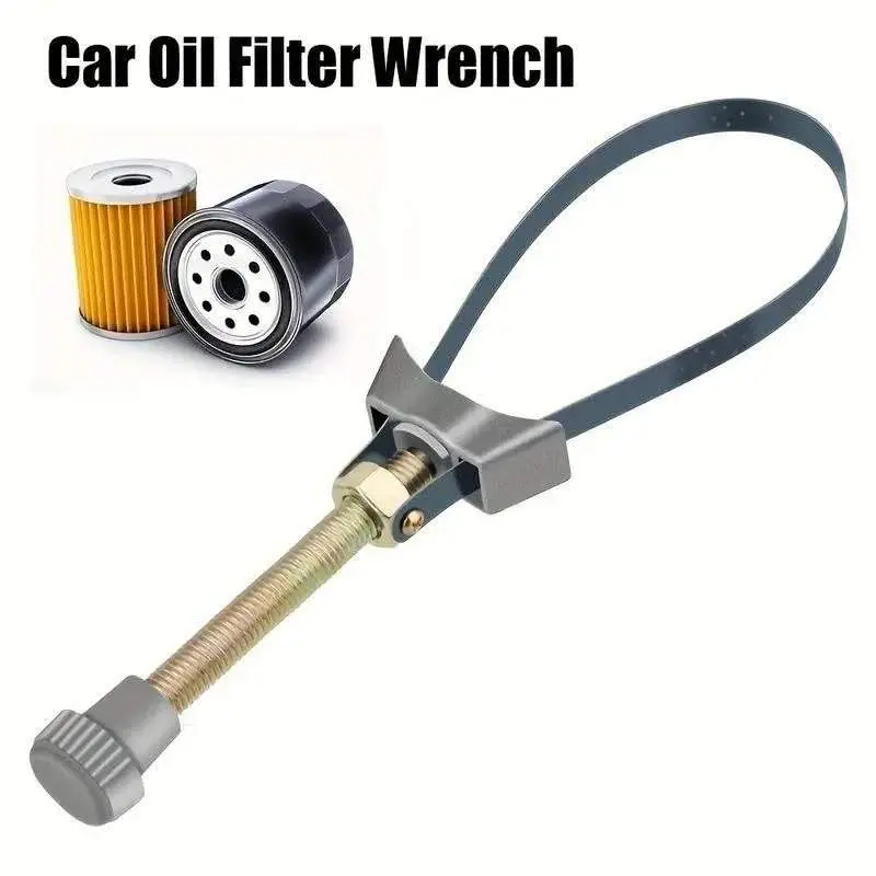 Adjustable Oil Filter Strap Wrench, 2.4"-4.7"(60-120mm) Heavy Duty Removal Tool, Non-slip Handle Adjustable Wrench for Car Truck Engine Maintenance multi-function essential hand filter wrench efficient