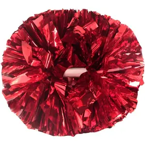 Lovecheer 2 PCS Metallic Cheerleading Pom Poms with Baton Handle, for Kids & Adults, Ideal for Team Sports Spirit & Party Cheering