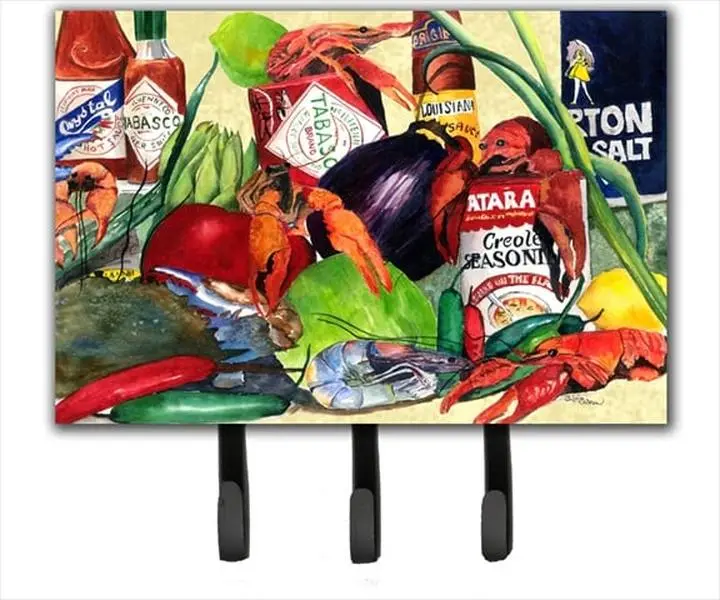 Spices and Crawfish Leash Holder or Key Hook