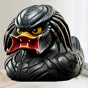 Creative Alien Iron Duck Durable Resin Statue Figurine, Whimsical Design Decorative Desktop Decoration Ornament, Unique Home Furnishing Accessory, Desk Decor Item, Resin Sculpture, Artistic Figurine, Standing, Decorative Figurines, Resin Figure