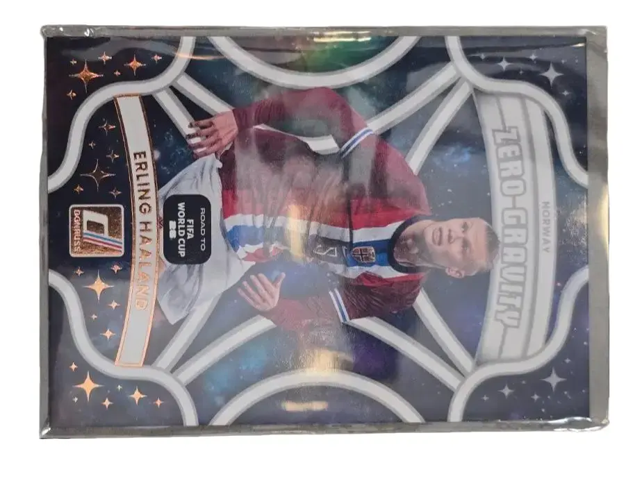 Erling Haaland Cosmic 0 Gravity Sports Trading Card - Road to FIFA World Cup 26, Cleaned Space Nebula PSA-Ready Collectible