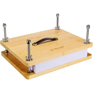 Book Press - 14.7x11.4 Large Size, Sustainable  Bookbinding Press, Portable Grip Handle & Anti-Slip Mat,  Book Binding Tools for Craft Enthusiasts