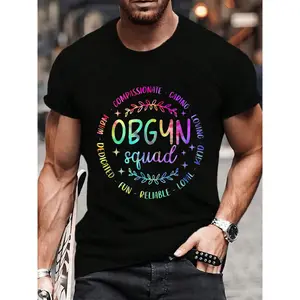 100% Cotton OBGYN Tie Dye Obstetrician Gynecologist For Women Men T-Shirt Women's Men's Graphic Tee Crew Neck summer vacation Tops