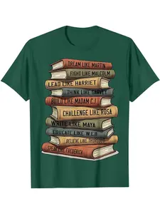 Black History Month Black Leaders African American Teachers T-Shirt Graphic Tees Cotton On Golf Gift T-Shirt For Men And Women Fitted