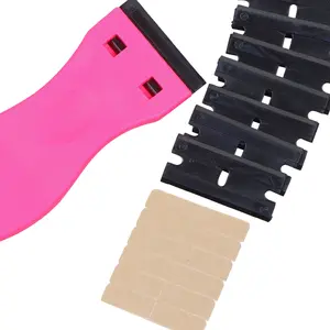 WENNALIFE Tape Remover Scraper Tool Gift Razor Blade with 10 Replacement Blades & 6 Tape-Tabs Non-Scratch Tape in Extensions tool Adhesive-Remover for Cleaning TikTokShopBlackFriday
