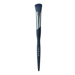 F.A.R.A.H Midnight Collection Straight 20FF Soft-Touch Matte Midnight Blue Luxurious Flat Foundation Brush 100% Vegan Bristles Synthetic Fibers Brass Ferrule SKU 781171554119