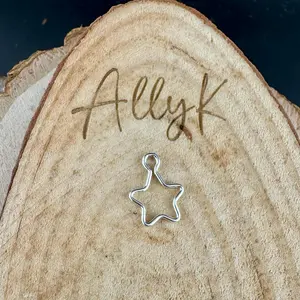 Sterling Silver Star Charms - 15mm for Crafting & Jewelry Making