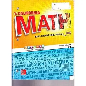 USED-CA Math Your Common Core Edition Course 1 Volume 2 by John A. Carter (Paperback)
