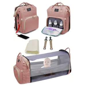 Baby Diaper Bag Backpack With Changing Station, Multifunction Portable Waterproof Large Capacity Travel Baby Changing Bags, Baby Stuff Organizer , Baby Registry Search, Baby Diaper Bags For Boys & Girls, Baby Shower Gifts, Newborn Baby Essential Gifts