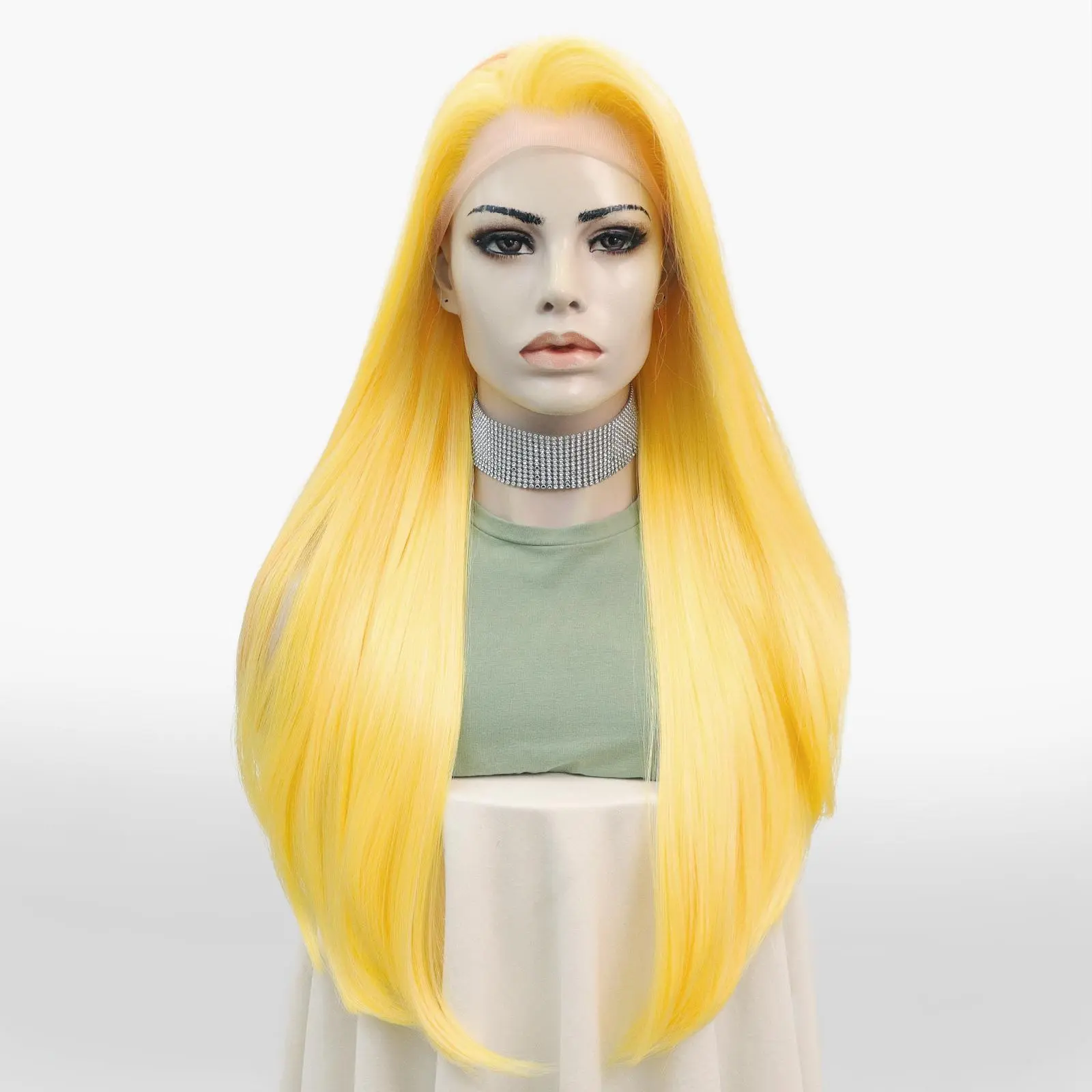 IMstyle Honey Yellow Lace Front wig with unique patern Party 13*2 Free parting-K303-6T007