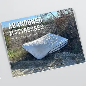 White Elephant Gag Gift 2026 Calendar - Abandoned Mattresses White Elephant Gag Gift 2026 Calendar - Abandoned Mattresses