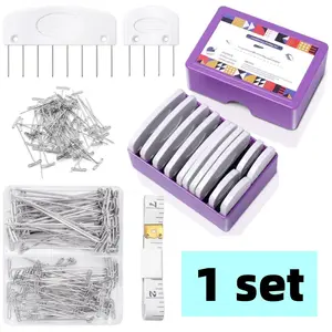Knit Blocking Pins Kit Sewing Lace Needlework Projects Tool Knit Blockers, Blocking Combs, Knitting Block Pins for Blocking Mats