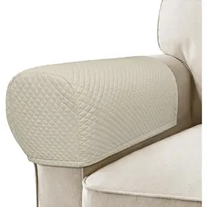 Stretch Couch Arm Covers, Breathable Armrest Covers for Sofas and Chairs, Scratch-Resistant, Keep Home Clean, Medium, Sand, 2 PCS