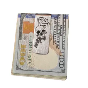 Dead Mans Hand Stainless Steel Money Clip