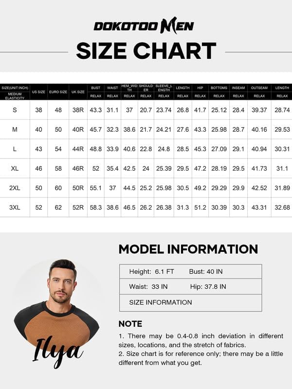 Dokotoo Men Men's Fall Crewneck Sweatshirts Patchwork Long Sleeve Geometric Texture Casual Pullover Shirt Hoodie Menswear