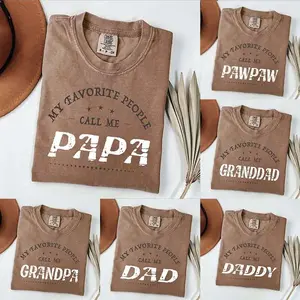 Comfort Colors Custom My Favorite People Call Me Papa Shirt, Personalized Grandpa Tee with Grandkids Names, Father's Day Gift -  AL