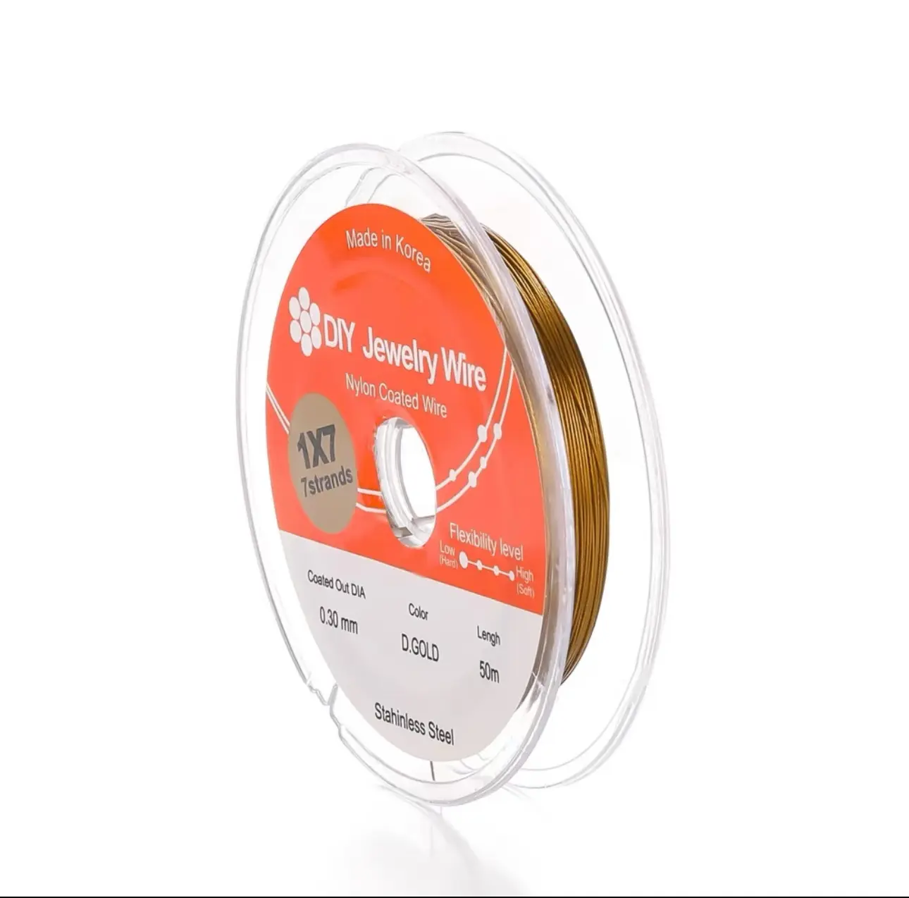 DIY Jewelry Wire – 0.3mm, 0.38mm Beading Wire, 50m Roll