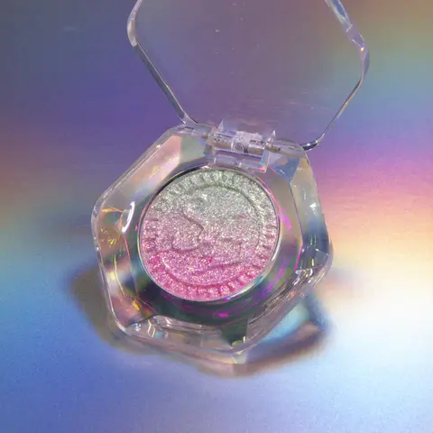 SheenEffect Ombre Multi-Chrome Single Eyeshadow - Glowy Highlighter Highlighting Powder, Iridescent Color-Shifting, High-Pigmented, Easy to Apply, Talc-Free, Vegan, Long-Lasting, 3-Year Shelf Life, Suitable for All Skin Types, Cosmetic Makeup