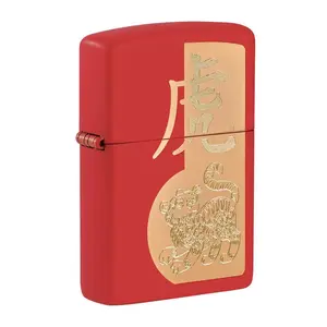 Zippo Manufacturing  Year of the Tiger Chinese Zodiac Lighter, Red Matte