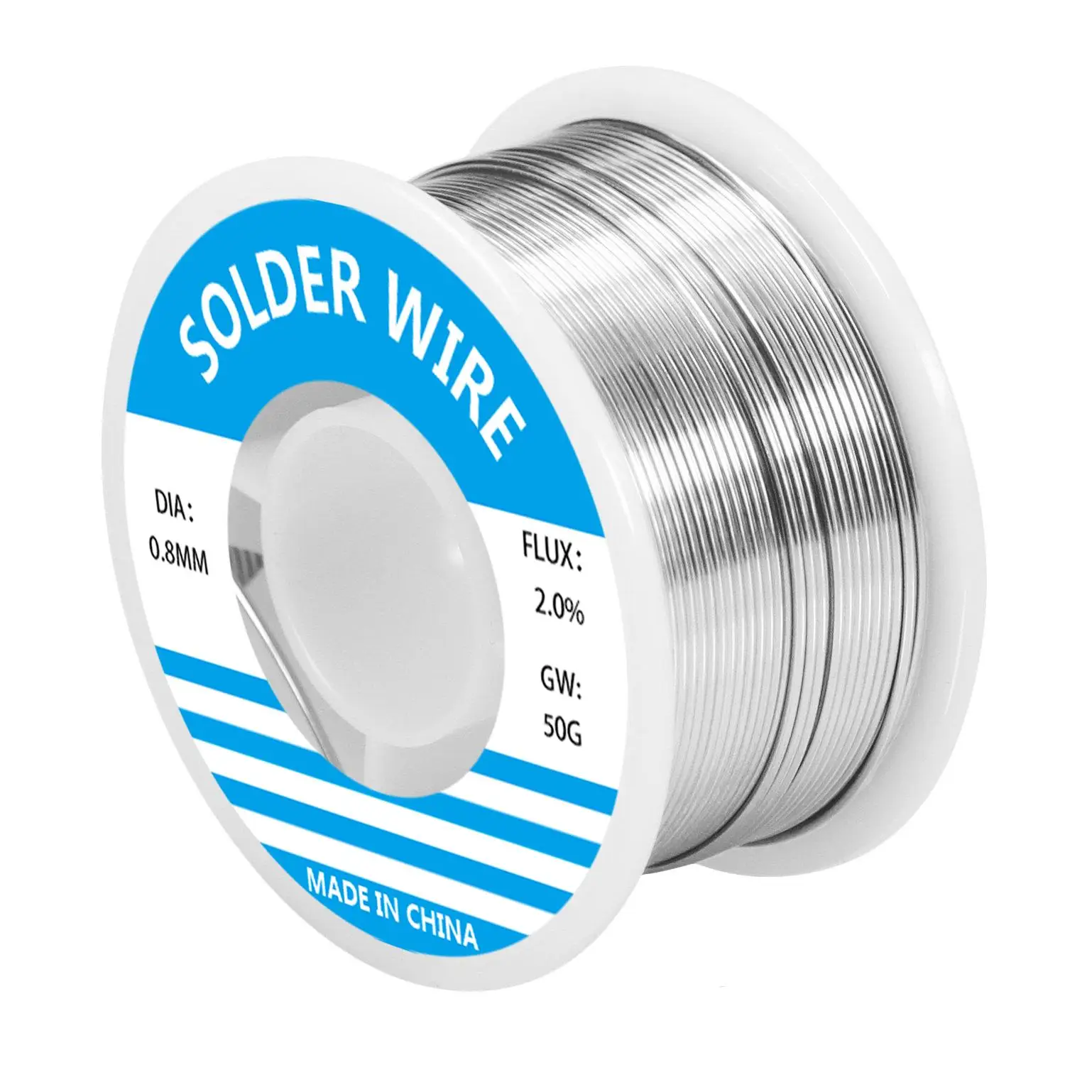 1 Roll 0.8mm Solder Wire for Electrical Soldering, Tin Lead Solder Wire with Rosin, Low Melting Point Solder Wire, Professional Welding Accessories