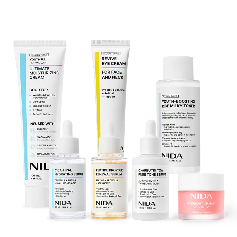NIDA Milky Super Deal Skincare Set of 7 (Milky Toner)