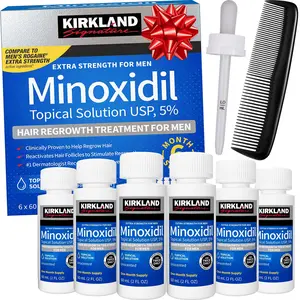 Kirkland Signature Extra Strength Hair Regrowth Treatment for Men Minoxidil 5% - Helps Regrow Healthy Hair - Liquid Formula - Comfort beard