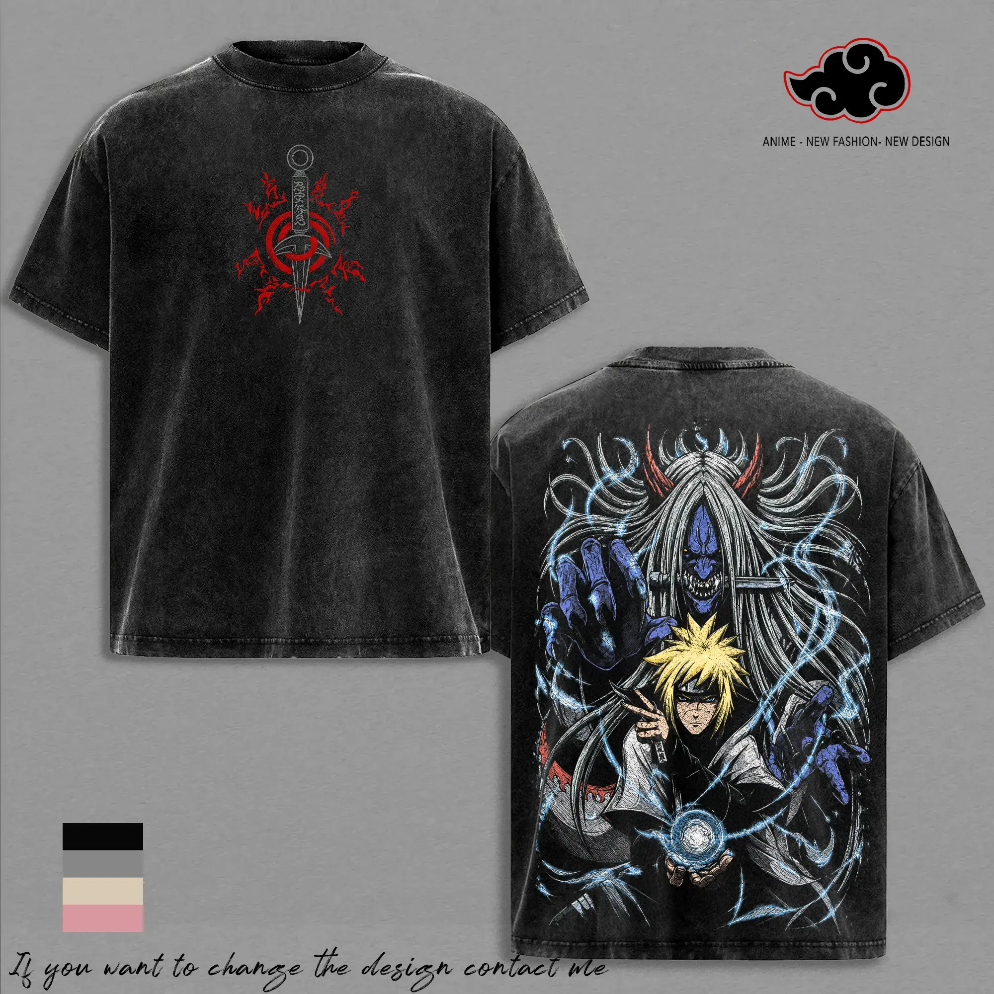 Vintage Acid Wash Minato Namikaze Graphic Tee - Oversized NRT Anime T-Shirt for Men & Women. Premium Y2K Streetwear, 4th Hokage Apparel, Retro Japanese Manga Clothing, Best Anime Lover Gift, Trendy Hip Hop Washed Top, Casual Summer Outfit Must-Have!