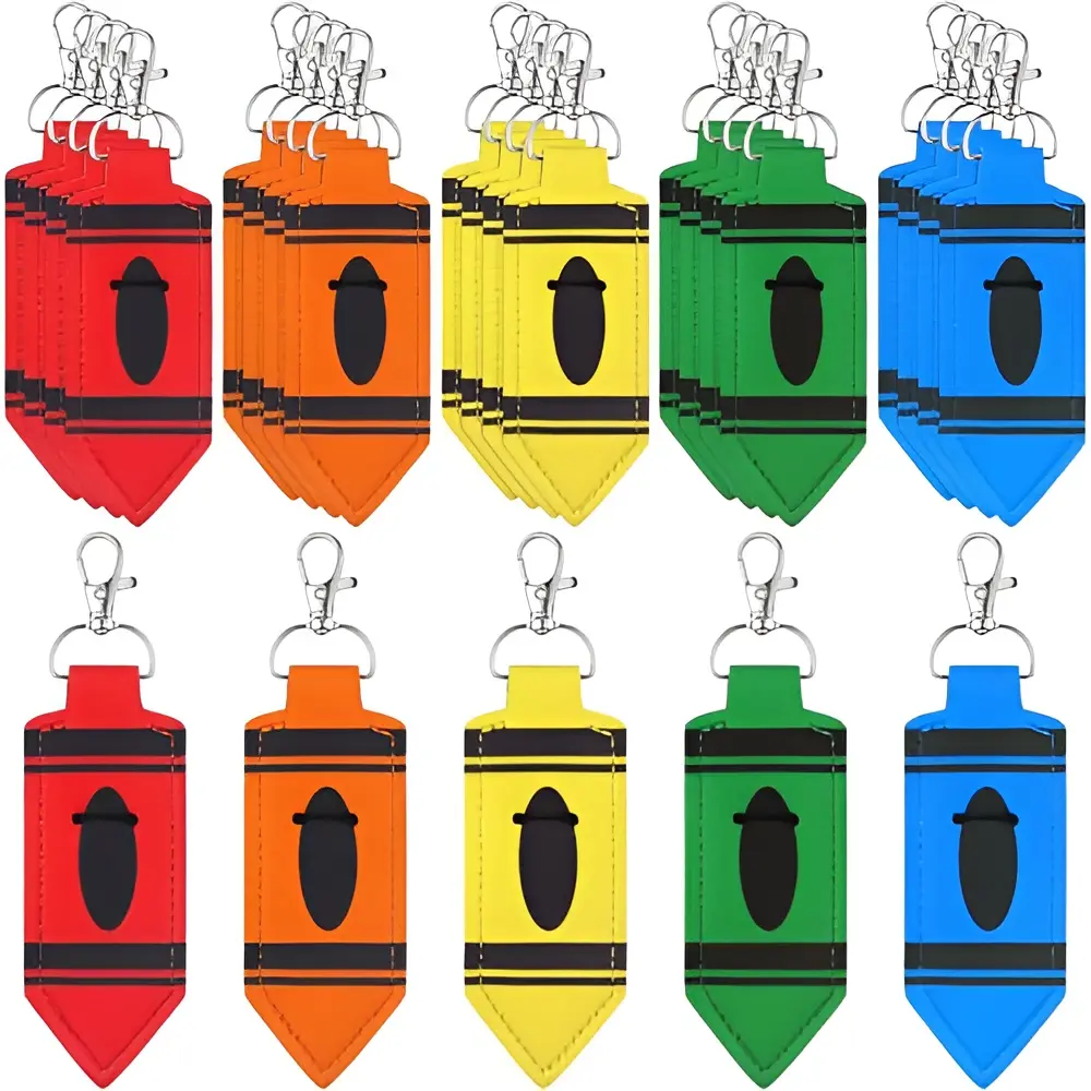 Back to School Lipstick Holder Keychain Bulk Appreciation Gift for Women Teacher Student for Party Favor Goodie Bag Stuffers Funny Lip Balm Lipstick Keychain Hold Bulk Portable Lip Balm Bag with Hook Thank You Teacher Gift