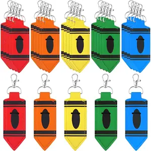 Lipstick Holder Keychain End of Year Teachers Appreciation Gift for Women Teacher Back to School Party Favor Funny Lip Balm Lipstick Keychain Hold Bulk Portable Lip Balm Bag with Hook Teacher Day Thank You Gift