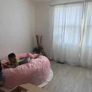 3FT/4FT/5'FT/Jumbo(with Filler) bean bag Lazy sofa beanbag Chair Ship Free High-Rebound Memory Foam Furniture Flannel Cover Removable