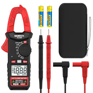 Digital Clamp Meter, Portable Size, 2000 Counts, Measures High AC Current 400A, 600V AC/DC Voltage, Resistance, Continuity, Diode, Auto Ranging Multimter, Voltage Tester, KC400