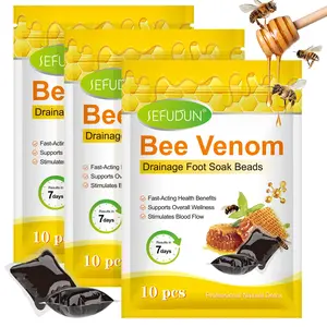 Bee Venom Foot Bath Gel Beads, 10pcs/pack Foot Bath Care Pack, Foot Soak Beads, Suitable for Relieving Foot Fatigue