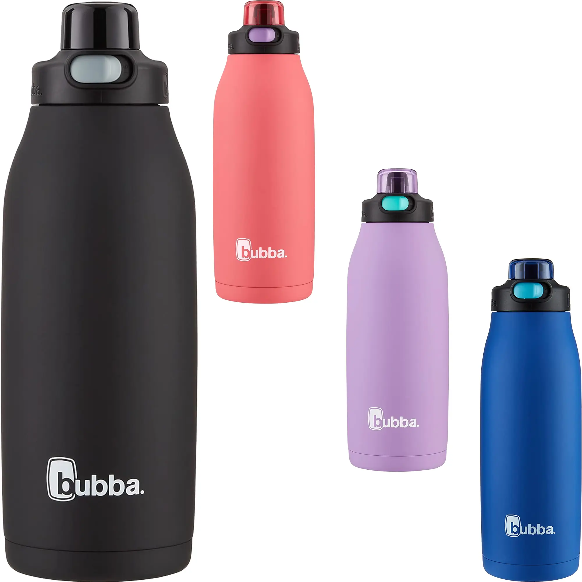 Bubba 40 oz. Portable Radiant Vacuum Insulated Stainless Steel Flask Tumbler with Button-Activated Leakproof Straw Lid
