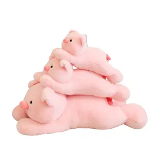 Heart-Shaped Pig Plush Toy, Stuffed Animal, Soft Long Pillow Cushion, Non-Falling Hair Pet Bed Pillow, Perfect New Year Gift for Kids