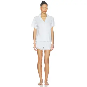 Flora Nikrooz Luna Notch Pajama Set in Blue