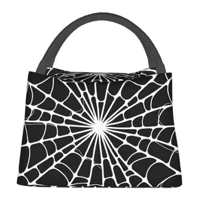 Lunch bag for men and women, reusable hand-held insulation bag,spider web pattern, is an essential item for outdoor camping and daily commuting. It is made of safe and durable insulation material, with a portable and stylish design