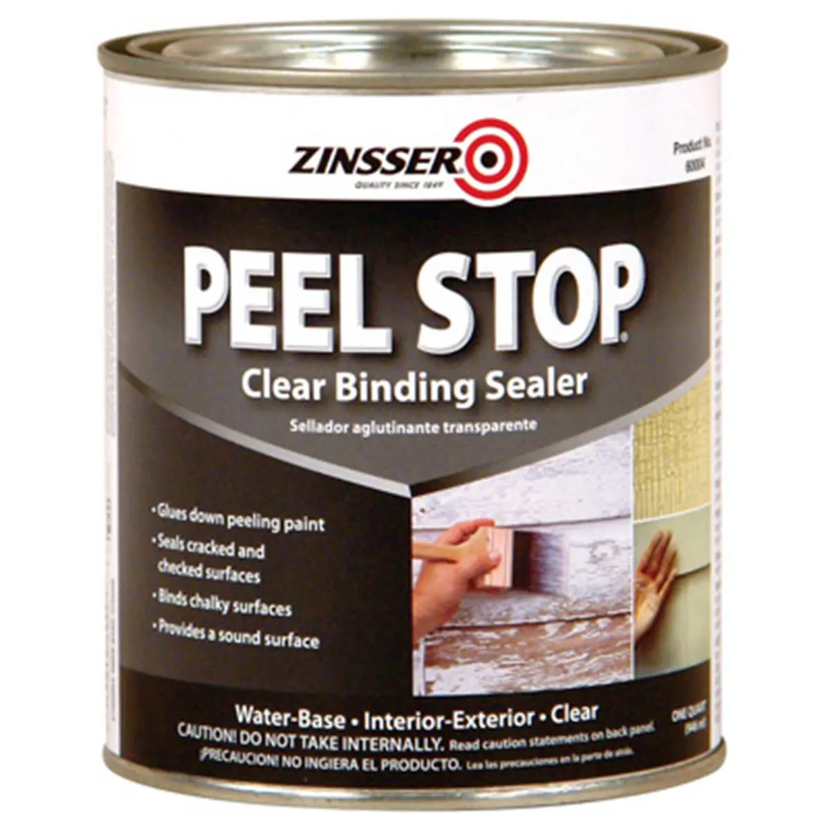 Zinsser 60004 Peel Stop Clear Binding Primer- Quart, Exterior, Chalk Surface Bind, Paint