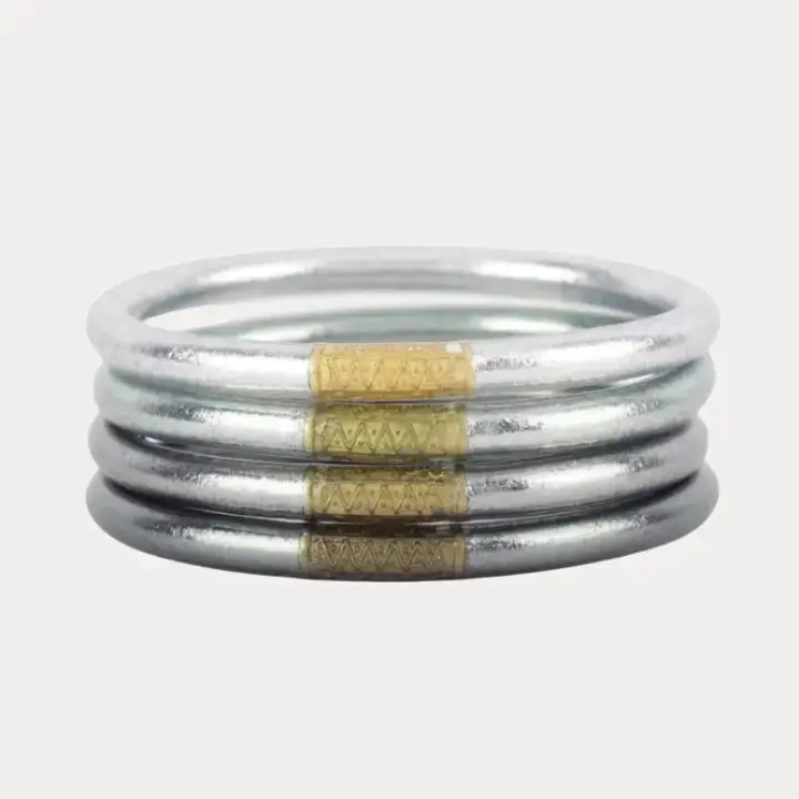 BuDhaGirl Moon All Weather Bangles® (Set of 4) - Serenity Prayer