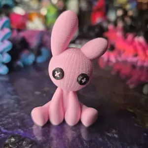 Button eye bunny figurine home decor collection