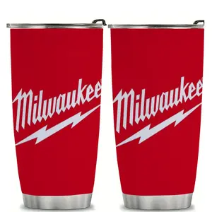 1pc 20oz Stainless Steel Insulated Tumbler, Milwaukee Tool Design, Leak-Proof Dual Wall, Keeps Drinks Hot or Cold, Perfect Gift, Sports, Outdoor, Home, Office