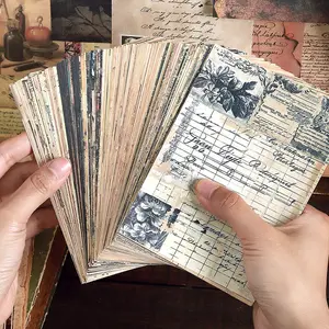 Infeel.me Time Travel Series Material Pack 4 Pieces, Creative Design Elements, Perfect for Crafting & DIY Projects, High-Quality Materials, Scrapbooking Paper