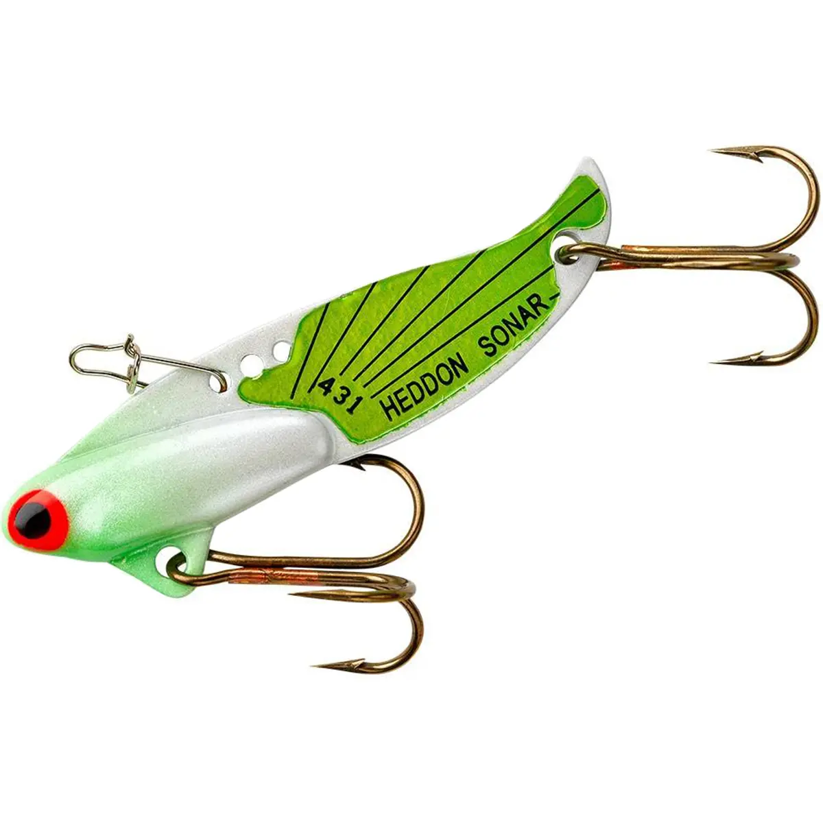 Heddon Sonar Flash 1/4 oz Adjustable Blade Bait Lure, Vibrating Action for Shallow or Deep Water Bass Fishing, 1 7/8 Inches, Center Holes For Jigged Lure, Fast Or Slow Vibrating Action, Lures