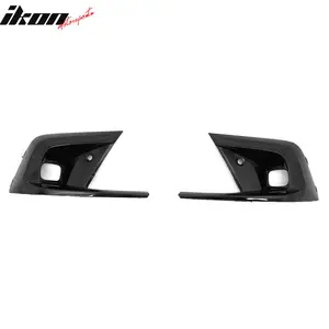 Fog Light Cover Bezels for Honda Civic 2022-2024 OE Style Gloss Black ABS