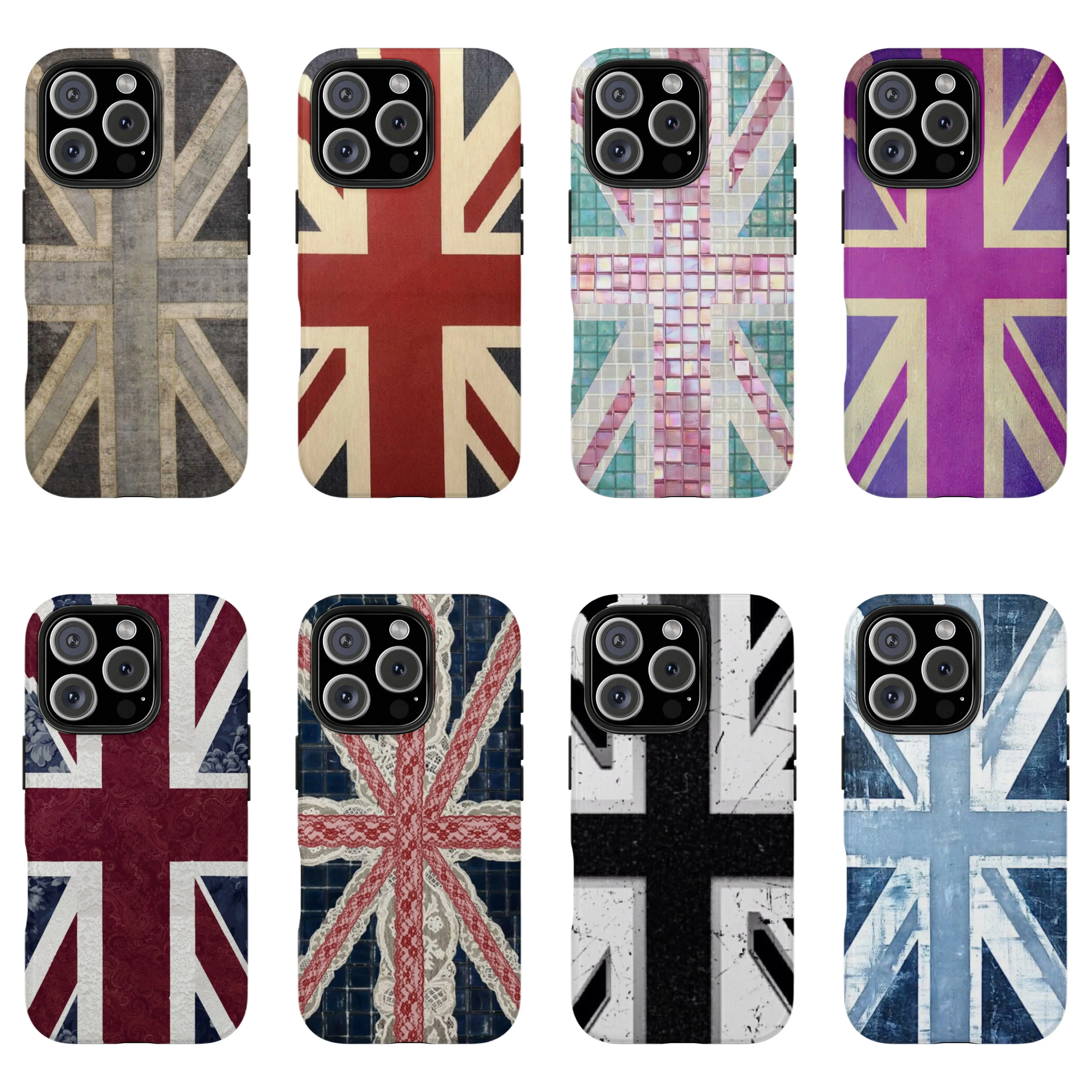 Vintage Union Jack Phone Case Retro Flag Cover for iPhone 17-11 & Samsung S25-S22 Distressed Design Full Body Protection