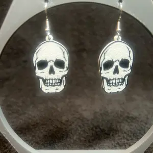 Skull Earrings with Stainless Steel Hooks - Unique Design for Everyday Wear