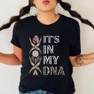 It's In My DNA Unisex T-Shirt - Casual Knit Top with Comfort Fit, 100% Cotton Jersey Womenswear Bottom Check