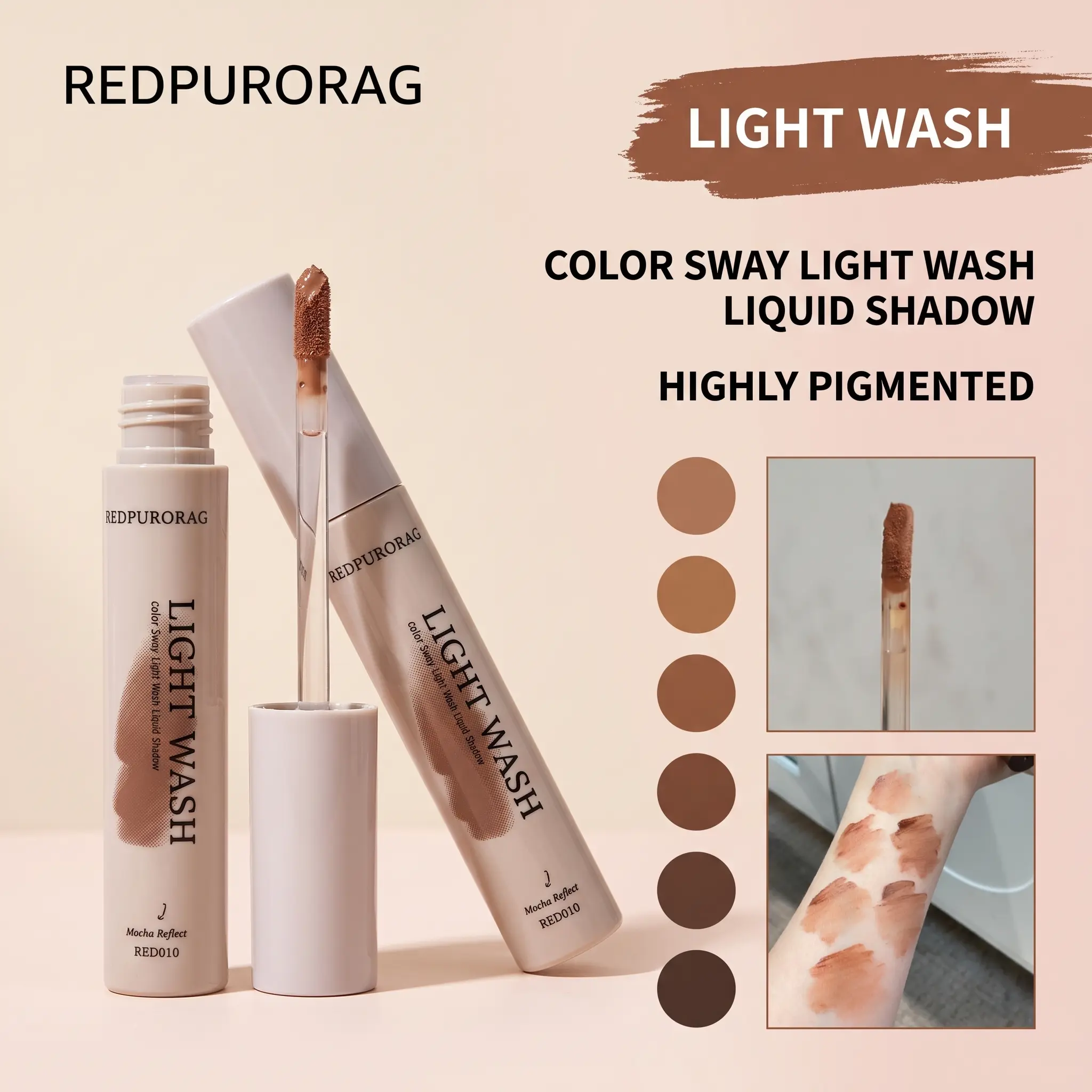 iquid Eyeshadow Smooth Blend Eye Tint Long Lasting Crease-Proof Shimmer Metallic Glitter Eye Makeup For Daily & Party