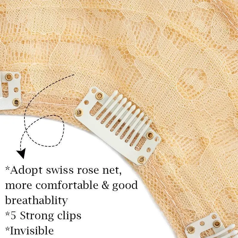 18" 45CM V-Shaped One Piece Clip In Hair Extensions Curly Wavy Hair With 5 Clips Synthetic Invisible Hairpieces For Women 18" 45CM V-Shaped One Piece Clip In Hair Extensions Curly Wavy Hair With 5 Clips Synthetic Invisible Hairpieces For Women